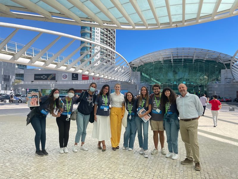 Ingrid Johansen, CEO das Aldeias de Crianças SOS internacional, com as equipas de Angariação de Fundos do projeto Face to Face, Nathalia Stocco, Coordenadora do Projeto Diálogos Diretos, Carolina Coelho, Coordenadora do Projeto Face to Face, e Luís Cardoso de Meneses, Secretário Geral das Aldeias de Crianças SOS